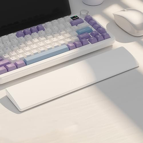 CRGANGZY Handgelenkauflage for Gaming-Tastatur mit 81 Tasten, ergonomische, rutschfeste Gummi-Handgelenkstütze mit stabiler Basis for lange Arbeitsstunden, Studium und Gaming (weiß)