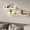 kaileFURN 2PCS Metall Wandregale mit Led Leuchten, LED Schweberegale mit eingebautem beleuchtetem Licht, hängendes Wandregal für Wohnzimmer, Küche, Badezimmer(Size:120cm/47.2,Color:Weiß)