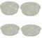 FEELIT Round Bird Feeder Bowls, 4-Pack, Clear Plastic Replacement Water Dishes for Bird Feeding Station