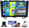 Roinvou 4+64G Radio Coche 2 DIN para Honda CRV 2007-2011 Carplay Inalámbrico Android Auto, Android 15 Pantalla Radio Coche 9 Pulgadas con MirrorLink Bluetooth WiFi GPS 32EQ RDS/FM SWC Cámara