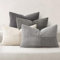 MIULEE 4er Set Kordsamt Kissenbezug Patchwork Kissenhülle Weich Dekokissen Modern Unsichtbarer Reißverschluss Sofakissen Zierkissen für Sofa Wohnzimmer Schlafzimmer Grau Serie 40x60 cm