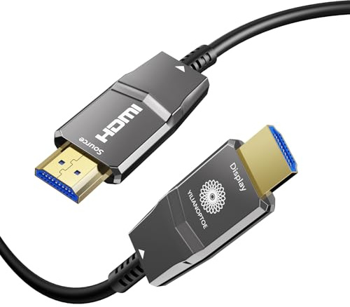 YilianOptoe Glasfaser HDMI Kabel 3 Meter,Ultra High Speed HDMI 2.1 Kabel,48 Gbit/s,8K@60Hz,4K@120Hz,eARC HDR10 Dolby Vision für PS4/PS5,Xbox X/S,HDTV,Monitor,Heimkino,Gaming