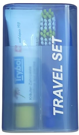 Sanacos Travel Set Zahnpflege Reise Set (blau)