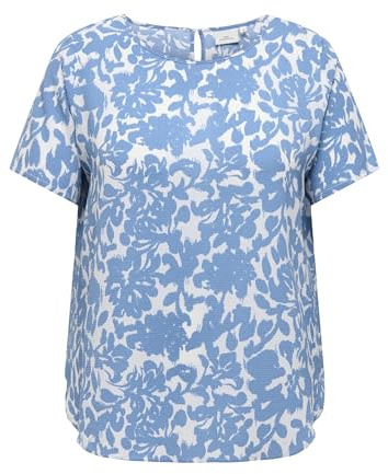 ONLY CARMAKOMA Damen Carvica Life Ss Top WVN Noos, Riviera, 50 EU