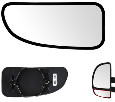 SENZEAL Spiegelglas Fahrerseite Beheizbar mit Trägerplatte für Fiat Ducato Peugeot Boxer Citroen Jumper 1998-2006 Außenspiegel Glas Ersatz Unten Links