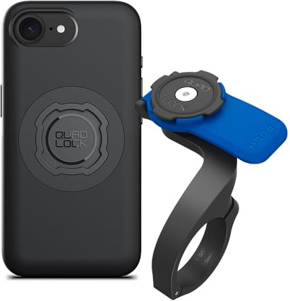 Quad Lock Out Front Handlebar Bike Phone Mount (V3) with MAG Phone Case for iPhone 16e