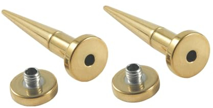 Gualiy 2 Stück Ohr Plug Männer, Expander Tunnel 2-10mm Edelstahl Zylinder mit Schraubverschluss Piercing Schmuck Set