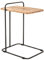 HAKU Möbel Beistelltisch Eiche, schwarz, Massivholz, Metall - Maße: B 35 cm x H 73 cm x T 49 cm, Style: Modern