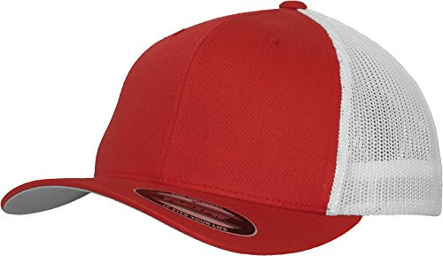Flexfit Unisex Net Trucker 2-tone M tzen, red/wht, L-XL EU