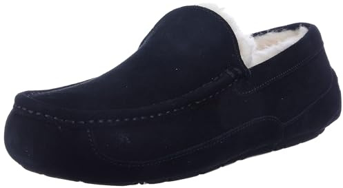 UGG Men's Ascot Slipper, Black, 14 M US