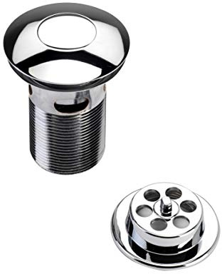 Bristan W BATH05 C Round Push Button Bath Waste Slotted C, Chrome