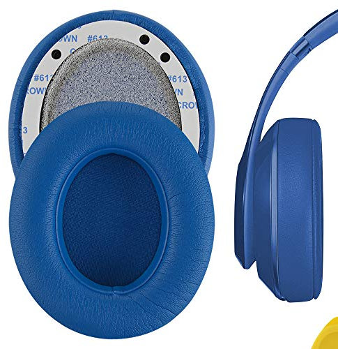 Geekria QuickFit Replacement Ear Pads for Beats Studio 3 Wireless (A1914) Headphones Ear Cushions, Repair Parts (Blue)