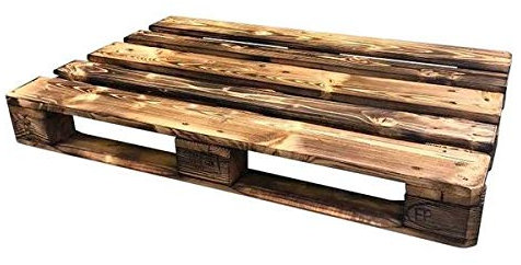 3 Stück geflammte lasierte geschliffene 120cmx80cmx15cm Europaletten 3er SET 3Pack