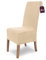 SCHEFFLER-Home Stuhlhussen Stretch Sofia/Stretch Stuhlhussen Creme 4er Set/elastische Stuhlabdeckungen/Stuhlhussen Schwingstühle/Flanell Spann-Stuhlhussen Hochlehner mit Gummiband