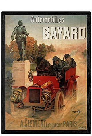 Nacnic Vintage Cars Poster Bayard. Blätter für Interieur mit klassischen und antiken Werbebildern zu dekorieren. Gemälde Retro-Dekor. A3