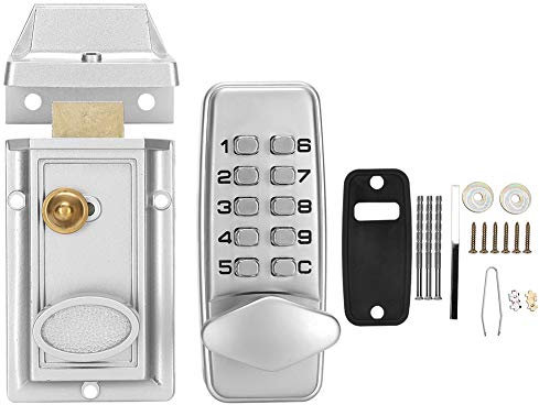 Mechanical Code Lock, Water Proof Digital Password Door Lock Mechanical Code Water-Proof Electronic Locker Keyless for Wooden Doors, Patio Doors, Courtyard Doors