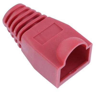 Red RJ45 Plug Boot Cover Plastic Ethernet Sheath Cable Connector Cap (Pack of 10 Pcs)