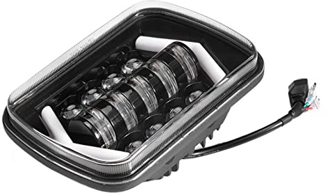 LED-Scheinwerfer, quadratisch, für Motorrad, optisch, 12,7 x 17,8 cm, quadratisches LED-Licht, Fern-/Abblendlicht