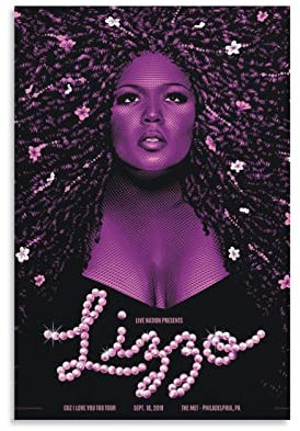 XXJDSK Druck Auf Leinwand Lizzo wasserdichte, Moderne, ästhetische Raumdekoration, Wanddekoration für Schlafzimmer 60X90cm Kein Rahmen