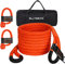 AlltoAuto 2,5 cm x 9,2 m kinetisches Recovery & Abschleppseil (15 kg), mit 2 weichen Schäkeln (15 kg) Offroad-Recovery Kit für 4WD Pick Up Truck, SUV, ATV, UTV (Orange)