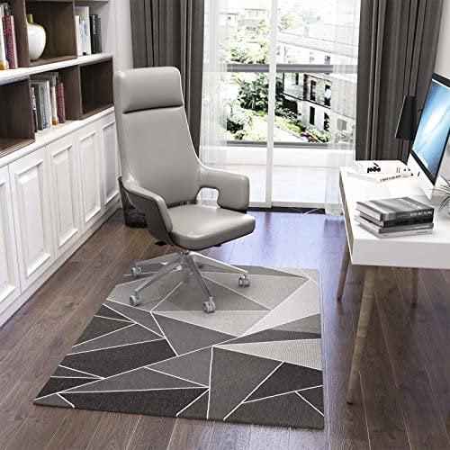 Luxury Chair Mat for Carpeted Floor,Office Chair Mat hardwood floors, 120 X 90cm Multi-Purpose Carpet Protector for Home and Office, protects floors, anti-skidding and stop noise, Style Carrara