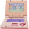 Computer Portatile per L'apprendimento dei Bambini, 19 X 15,7 X 3,8 Cm, Giocattolo Educativo per Computer con Simulazione dello Sviluppo Cognitivo Elettronico a LED (Mouse rosa non retrattile)
