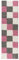 Mynes Home Hochflor Shaggy Teppich Läufer kariert rosa Rose Weiss 70x250 cm/pflegeleicher Langflor Teppichbrücke