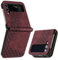 OKZone Funda para Samsung Galaxy Z Flip 4, PU Cuero Flip Carcasa Fundas Móvil de Tapa Libro Caso Piel PU para Samsung Z Flip 4, Carcasa Galaxy Z Flip 4 Case Telefono Móvil Phone Cover (Rojo)
