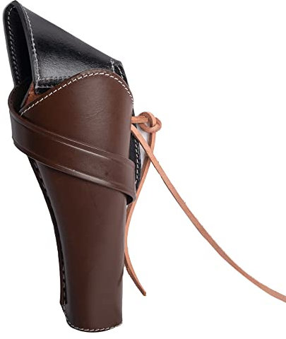 Hulara Full Grain Buff Leather Cross Draw Holster Gun Holder 22 .38/357 .44/45 Cal Revolver Gun Western Holster Fit 4 to 6 Revolver Holster