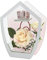 Teelichthalter aus Glas mit Teelicht-Kerze dekoriert mit Blume Rose Kerzen Kerzenhalter Kerzenständer Tischdeko Teelichtglas Laterne Windlicht romantische Deko Deko-Objekt Hochzeitsdeko