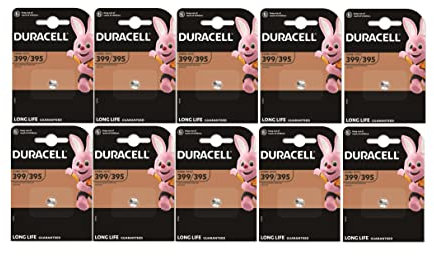 10X Duracell 399/395 SR927 mit Silberoxid (10 Blister mit 1 Batterie) 10 Batterien