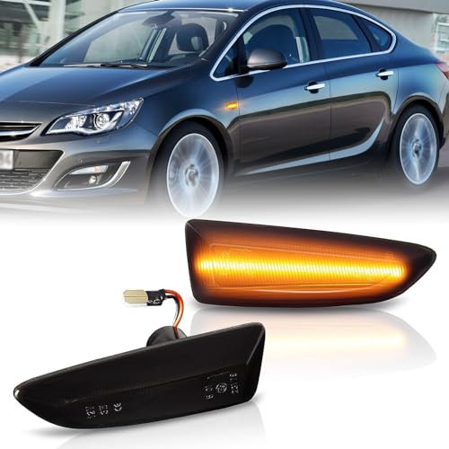POPMOTORZ LED Blinker Seitenblinker mit Canbus Fehlerfrei 2835 SMD für O-pel Astra J Astra K Zafira C Insignia B Grandland X, 2 Stücke
