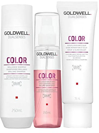Goldwell Dualsenses Color Brilliance Shampoo 250ml Serum Spray 150ml Repair & Radiance Balm 75ml