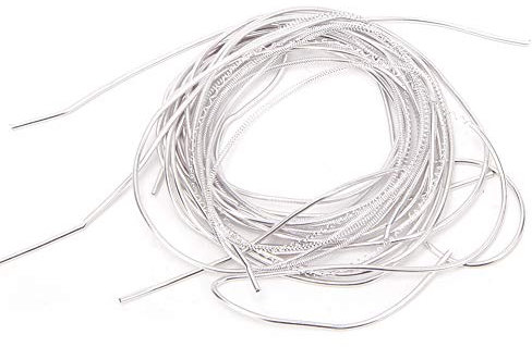 Akozon Alambre de Cobre para Manualidades, Hilo de Coser 1,5 mm de Diámetro Alambre de Costura Flexible Hilo de Bordar para Diy, De Color Elegante, para Todo Tipo de Decoraciones(Plata Arena)