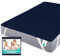Utopia Bedding Wasserdichter Matratzenschoner 160x200cm, Oeko-TEX Zertifiziert, Atmungsaktive Matratzenauflage, Wasserdichter Matratzenschoner mit elastischen Eckbändern, Nässeschutz Marine Blau