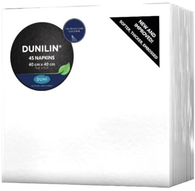 Duni Dunilin-Servietten 40x40cm weiß 45 Stck.