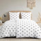 RUIKASI Bettwäsche 135x200 4teilig Weiß - Bettbezüge 135 x 200 2er Set mit Polka Dot Muster, Bettwäsche-Sets 135x200cm aus Mikrofaser mit Reißverschluss Weich und Bügelfrei