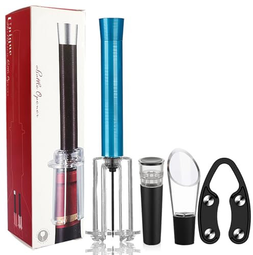 Wino on The Go Wine Opening Set, Wine Opening Set, Air Pressure Pump Wine Bottle Opener, Wine Bottle Opener Pump Needle, Simple Corkpops Wine Opener, Perfect Wine Gift (Blue)