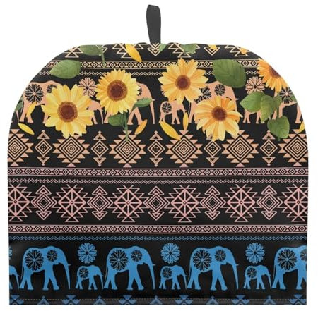 UOIMAG Teewärmer / Wasserkocher, Motiv: Boho, Sonnenblume, Elefant, bedruckt, Küchendekoration, Teekanne, gemütlich für Zuhause