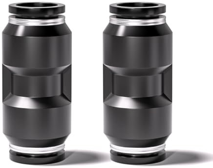 Innfeeltech 20 pièces 10mm noir raccord de poussée droite raccord pneumatique raccord pneumatique à dégagement rapide