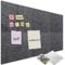 Sliandtelly 6 Stück Filz-Pinnwand mit 60 Pins, 12 mm dick Pinwand Korkwand selbstklebend, Wand Filz-Korkplatten für Fotos, Notiz-DIY-Memoboard für Zuhause Küche Büro Schule, 30 x 30 cm, Dunkel Grau
