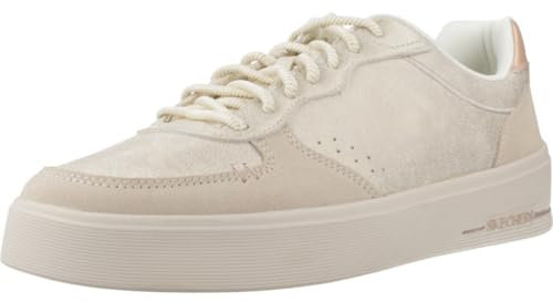 Skechers Hiland Shimmering Splendid, Zapatillas Mujer, Natural Duralreather/Trim, 38 EU