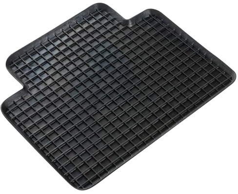 WALSER zuschneidbare Antirutschmatte 47x40 cm, vielfältig einsetzbare Gummimatte für Auto/Garage/Haushalt, rutschfeste Gummi Fussmatte Auto, Gummimatte Außenbereich, Antirutschmatte Auto schwarz