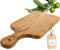 HOFMEISTER® Brettchen mit Griff Olivenholz – Vielseitiges Schneidebrett oder Frühstücksbrett, robust und stilvoll, ideal zum Schneiden und Servieren, 30 cm
