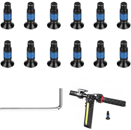 HTTYHT 12 Pièces Vis pour Trottinette Électrique avec 1 Clé Allen Vis pour Scooter Électrique Vis de Rechange Accessoires pour Scooter Xiaomi M365 1S Pro Mi3 Ninebot Max G30 ES F Series