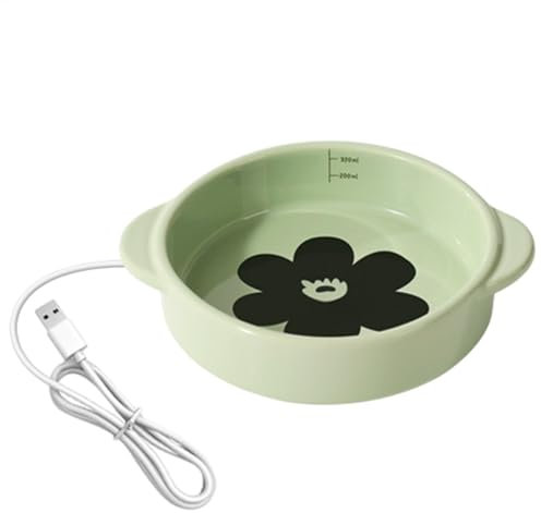Heated Outdoor Dish - Thermal Water Bowl, Anti-Slip Ceramic Heated Water Bowl | 15w Thermostatic Control Heated Outdoor Water Bowl, Insulated Ceramic Heated Water Bowl for Chickens, Rabbits