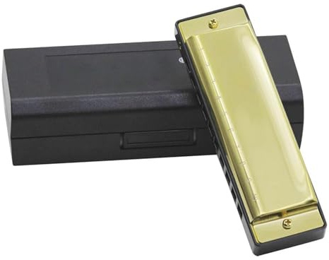Erwachsene Mundharmonika 10 Löcher 20 G Ton Mundharmonika(Gold)