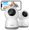 ieGeek 2K 3MP Indoor Camera No Monthly Fee, 2.4G/5Ghz WiFi Pet Camera, Plug-in 24-hour Security Camera, Night Vision, 360° PTZ, Motion Detection, Auto-Tracking, Two-Way Talk, Cloud/SD, Alexa, 2PCS