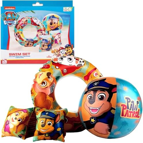 Paw Patrol Swim Set – Juego de agua para rueda, manga, pelota