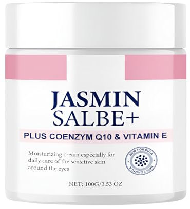Jasminsalbe Plus,100ml Jasmin Salbe Augen, Augencreme Augenringe Schlupflider, Gegen Falten Augenstraffung Jasmin Creme, Entfernen Tränensäcke und Schwellungen Collagen Eye Cream